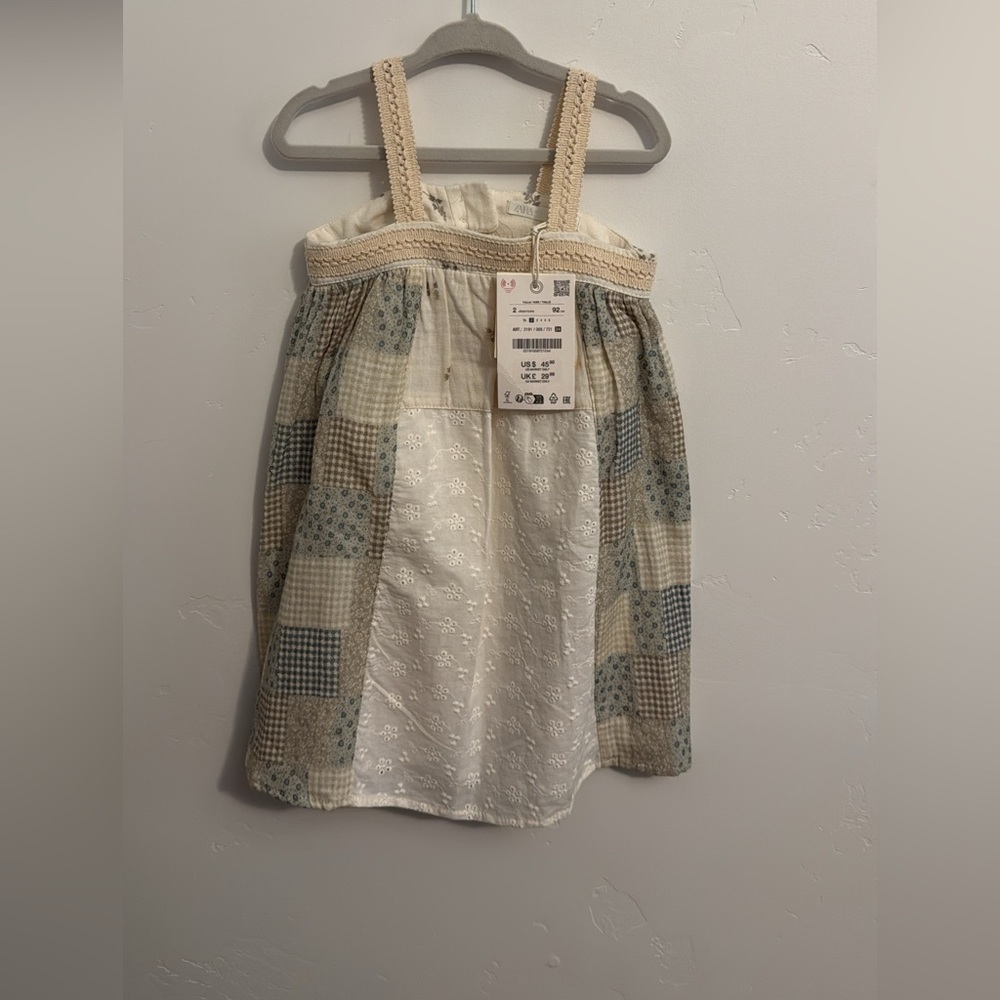 NWT Zara patchwork dress size 2YR